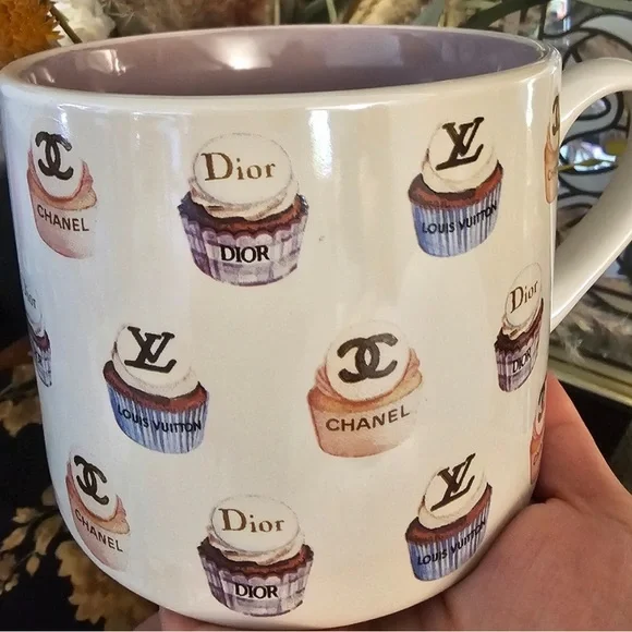 Designer Logo Mug with Multicolor Cupcake Design - Picture 1 of 2